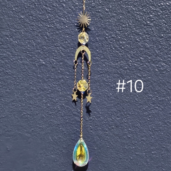 Iridescent Crystal and Gold Celestial Suncatchers - Picture 7 of 7